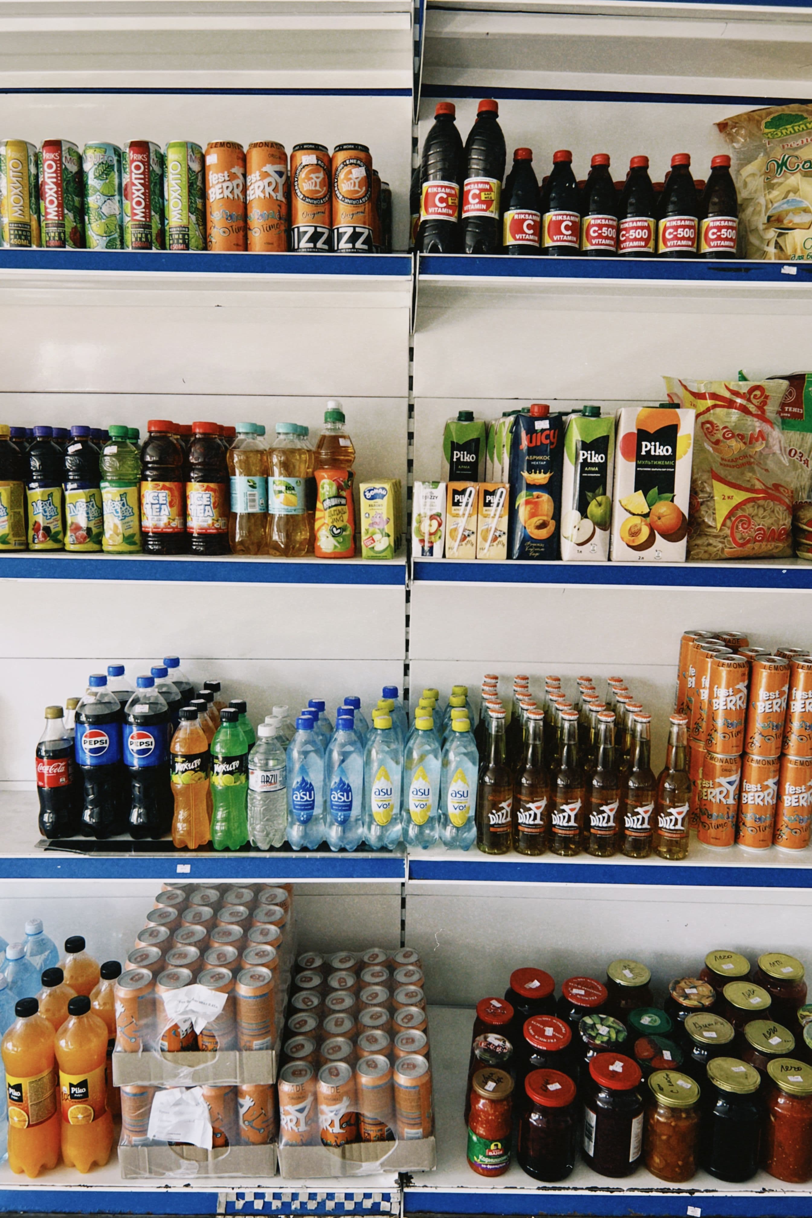 Chilled soft drinks and refreshments